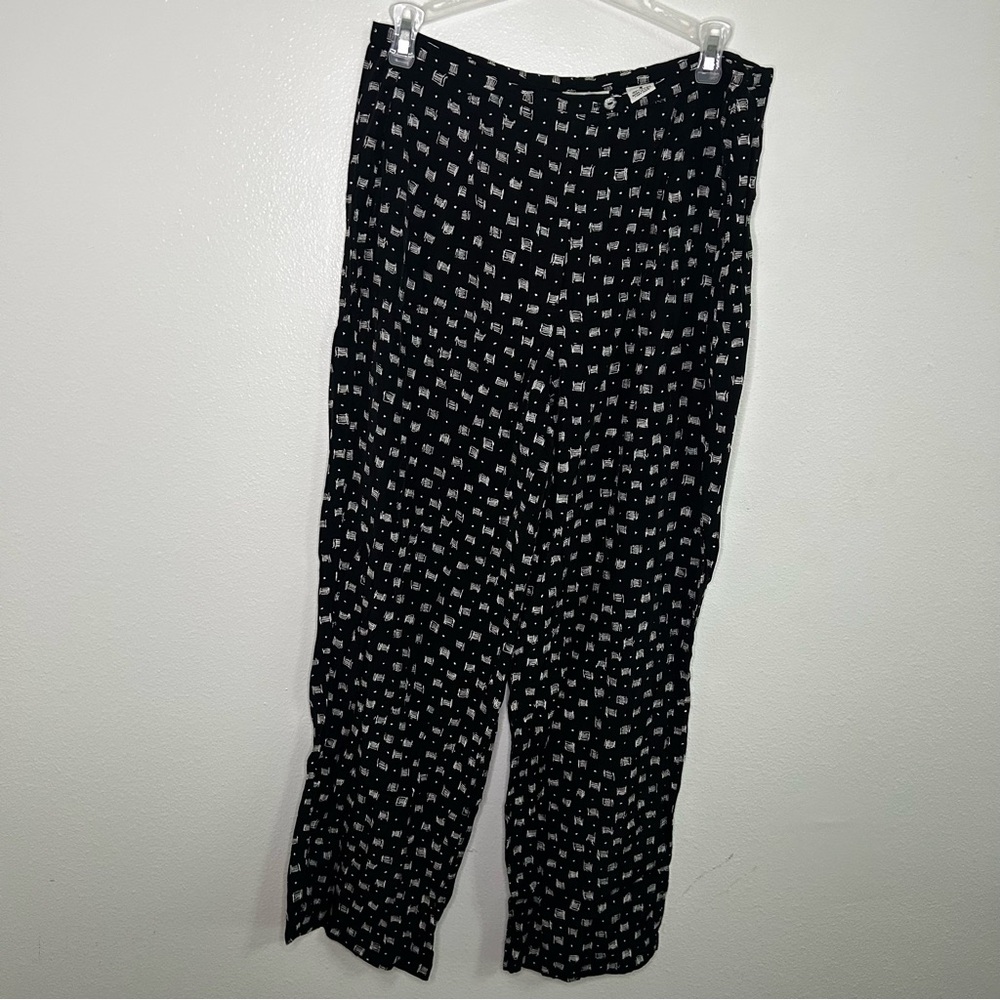 Ann Taylor vintage square abstract print trousers